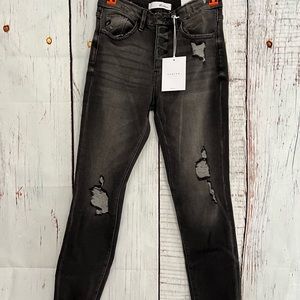 KanCan Cassidy high rise ankle distressed jeans